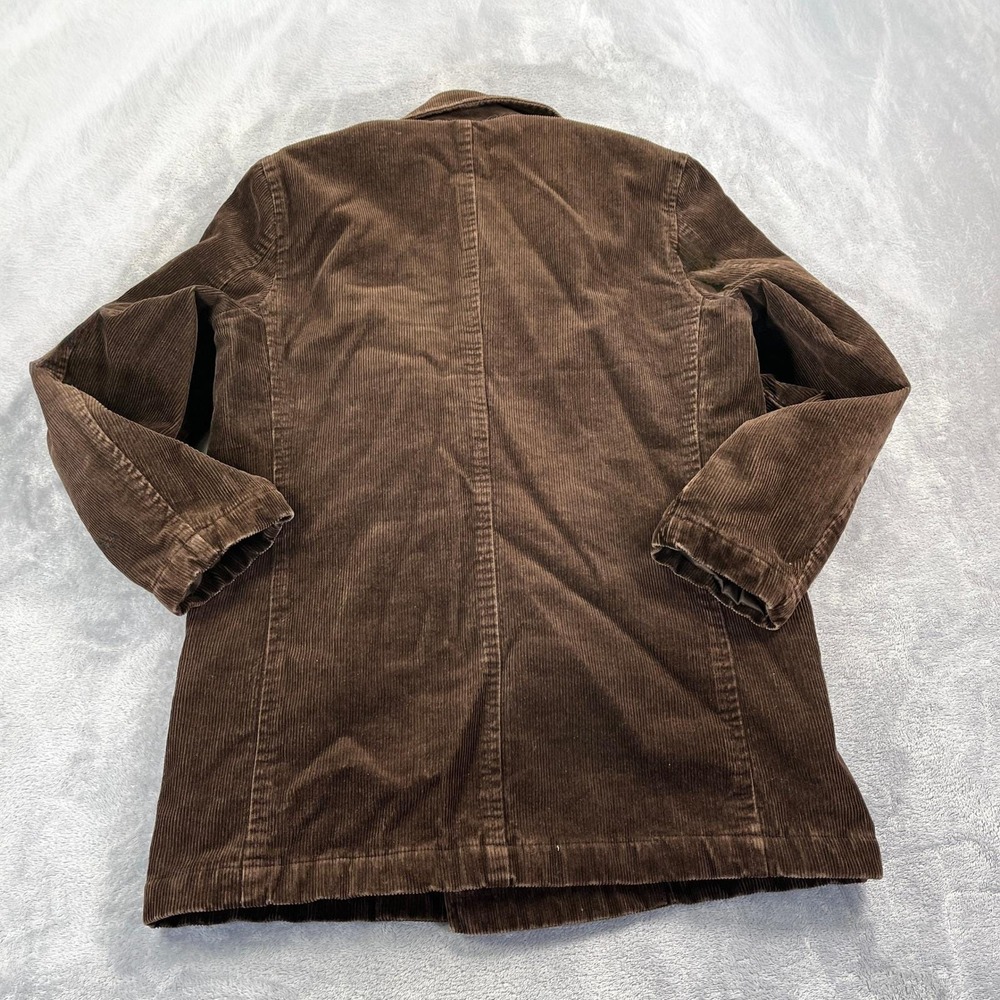 Vintage 90s  Banana Republic Pea Coat  XS Brown Corduroy Jacket Double Breasted - Picture 4 of 9